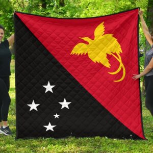 Papua New Guinea Flag Premium Quilt A6  Quilt